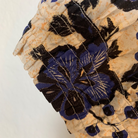 Ulla Johnson Capsule Collection Celia Dress Size 8 Lapis Floral Blue Ivory Boho - Picture 7 of 14